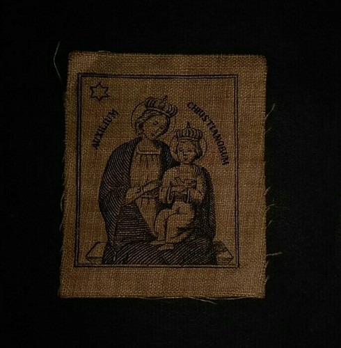 Piccolo santino antico tela - santino,