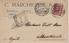 #CHIETI- testatina- C. MARCHIONNE & F.- cartoleria- libreria- tipografia