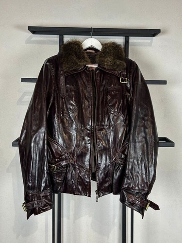 Giacca pelle bordeaux - , vintage
