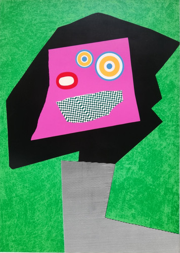 Enrico baj storica serigrafia - enrico, baj: