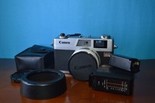 CANON : CANONET  28  + Obiettivo Fisso 40mm. + Flash Canolite ED + Extender