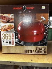 Nordic Ware piano cottura griglia forno bollitore affumicatore interno/esterno hickory patatine di mela