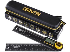 Goniometro Multiuso Digitale in Alluminio da 180 mm Include Display XL Custodia
