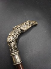 Bastone da passeggio antico in metallo e legno, Old wood stick