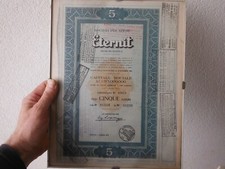 certificato azioni eternit