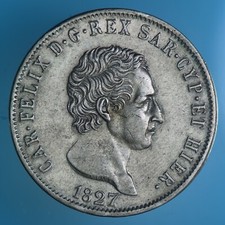 CARLO FELICE 5 LIRE 1827
