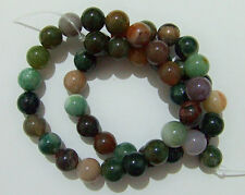 1filo/47pz perline in pietre di agata indiana naturale tondo 8mm bigiotteria