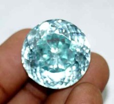 Zircone Taglio Tondo Blu Acqua