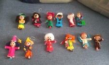 Vintage Decorazioni Addobbi Natale Natalizi Palline Personaggi Plastica Feltro