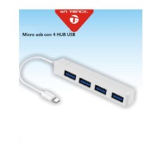 HUB TYPE C PER SMARTPHONE 4 PORTE USB mouse stampante fotocamera tablet tastiera