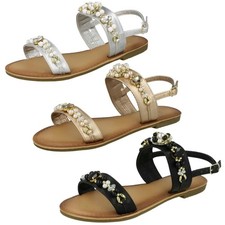 Sandali Slingback Con Perle