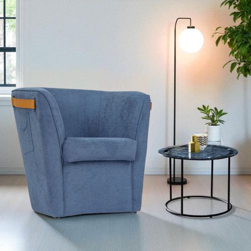 Poltrona blu tessuto - blu,