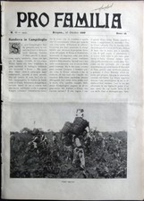 PRO FAMILIA 1909#41-vendemmie e vigne-Giornalisti nel Monferrato-corazzata Roma