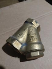 FILTRO  Y  OTTONE  DN32  Pollici 1-1/4" rete acciaio inox x alimenti caldaia 