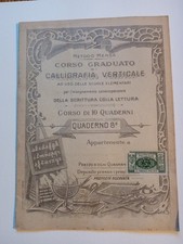 Quaderno di bella scrittura, Corso di Calligrafia  Verticale,  1940