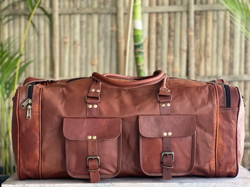 Borsone grande marrone - , vintage