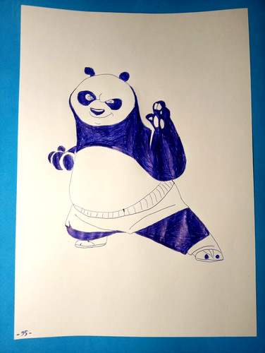 Disegno kung panda - fu, cartoni
