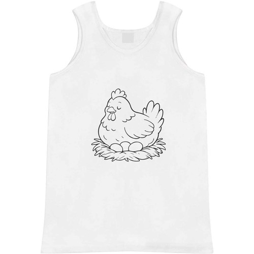 Hen sitting nest canotta - 'hen,