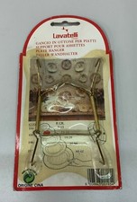 GANCIO IN OTTONE PER PIATTI LAVATELLI COD 195 DIMENSIONI 13 A 19 CM CASALINGHI
