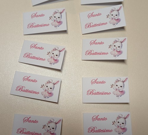 Battesimo 10 bigliettini - 🌸,