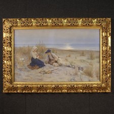Acquerello paesaggio romantico