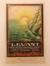 Cartolina Pubblicitaria Marina Assicurazione Nave Barche a vela Genova c7
