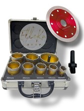 Kit 8 Pezzi Frese a Tazza Diamantate da 20 a 68mm per trapano e smerigliatrice