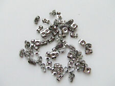 20coppie Ferma orecchini  Farfalla in acciaio inox color argento scuro 4,5x6mm  