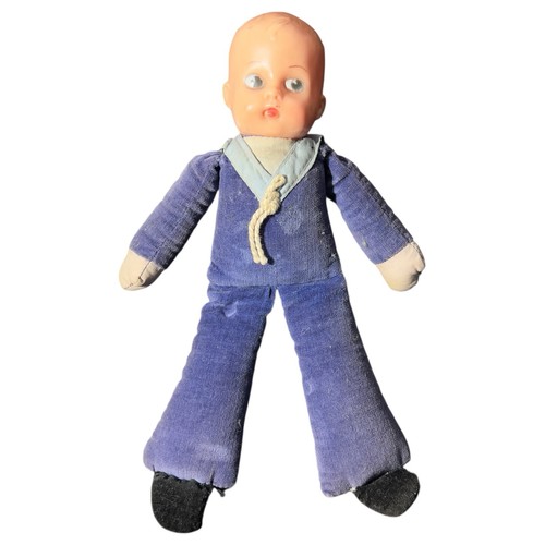 Bambola vintage anni blu - vintage,