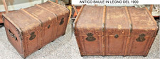 Antico Baule Cassapanca da viaggio legno 1900 vintage