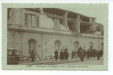 Cartolina Sora Terremoto 13 Gennaio 1915 Stazione Ferroviaria viaggiata