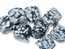 - Minerali Burattati Cristalloterapia - OSSIDIANA FIOCCO DI NEVE