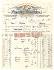 1928 LECCO Via Cattaneo 12 - Mario MARTINI Commercio ingrosso -  Fattura