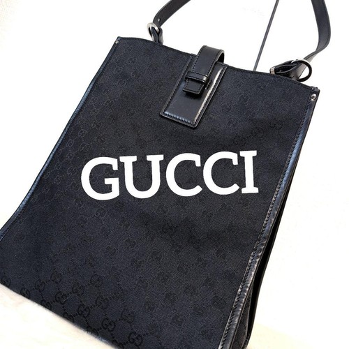 Borsa tracolla gucci nera gg - a,