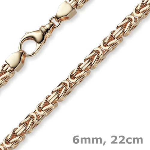 6mm bracciale catena reale - 6mm,