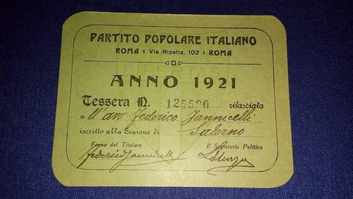 Tessera partito popolare - partito,
