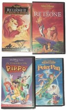 Vhs Disney Peter Pan+ In Viaggio Con Pippo + Il Re Leone + 2 Il Regno Di Simba 