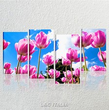 Tulipani rosa 3 QUADRI MODERNI