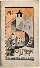 FUTURISMO CALENDARIO SOCIETÀ A CAMPANASSA SAVONA OPERA NAZIONALE BALILLA 1934