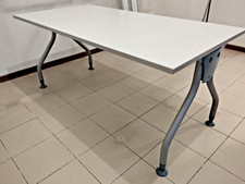 SCRIVANIA UFFICIO grigia + 2 MOBILETTI con RUOTE