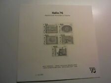 ITALIA REPUBBLICA 1976/ FOGLIETTO PUBBLICITARIO - ITALIA "'76", INTEGRO MNH**