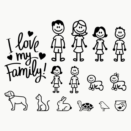 Confezione famiglia felice - felice, di