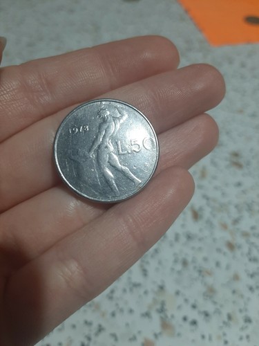 Moneta antica italiana 50lire - moneta,