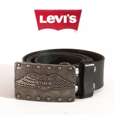 CINTURA LEVIS VINTAGE IN PELLE 27 CON BORCHIE Levi Strauss cinta borchiata
