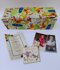 ♥ SCATOLA BAMBOLA LENCI IN CARTONE VINTAGE BIANCANEVE + FOGLIO E CARTOLINE