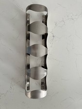 Portabottiglie vino 4 bottiglie in acciaio inox IKEA X2 VURM da parete. 