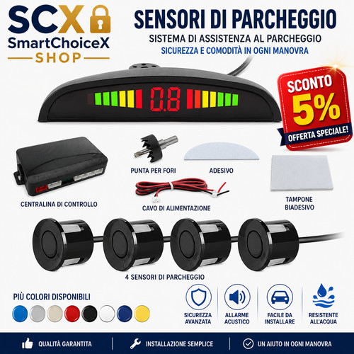 Kit sensori parcheggio auto - kit, 4