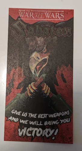 Sabaton flyer von der tour - von,