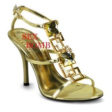 SEXY! SANDALO ORO BRILLANTINI