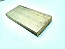 Barra piatta in ottone lunga 3,5" 3/8" x 2" c360 piastra solida laminatoio st...